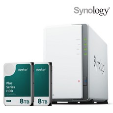 [ 시놀로지 공식총판 ] 시놀로지 나스 DS223j 2Bay NAS HAT3320-8TBX2EA 하드디스크 합본