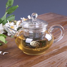 원형 거름망 유리 다관 200ml CKD099AB 티포트 티팟, 1개