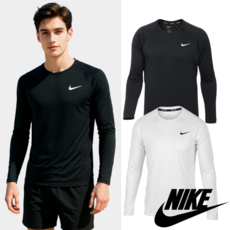 (100%정품) 나이키 남성 래쉬가드 드라이핏 긴팔 수영복 운동 런닝 일상 수영장 휴양지 등산