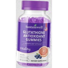 글루타티온 구미 리포솜 로 활력과 피부 광채 비유전자변형 수소분해 콜라겐 무설탕 60구미 SustainWel