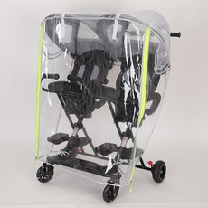 유모차바람막이 개모차 방풍 단열 윈드스크린 레인커버 자크형, 밝은 회색