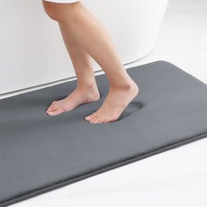 메모리 폼 미끄럼 방지 욕실 매트 욕조 대야 측면 바닥 카펫 슈퍼 흡 샤워 룸 목욕 러그 장식, 30x40cm, 1. Grey