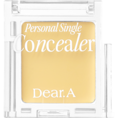 디어에이 퍼스널 싱글 컨실러 (듀오 SET) 디어에이컨실러 컨실러팔레트 피부톤 커버력 밀착력, 1개, 10호 크리미 옐로우