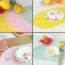 귀여운 실리콘식탁매트 미끄럼방지 테이블매트, 클라우디민트, 1개