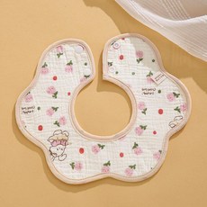 데이희 엄마턱받이 침받이 띠침받이, 1개, 꽃 작은 토끼