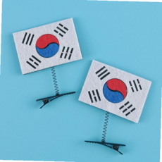 파티 미니 태극기 머리핀 2개입