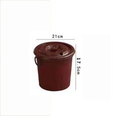 茶渣桶 茶水桶 茶道過濾接水桶 功夫茶具配件, 小號紅色圓形, 1個