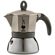 Bialetti 義大利 Moka Induction 3人 電火摩卡壺 銀河灰 電磁爐可用 附膠圈濾片