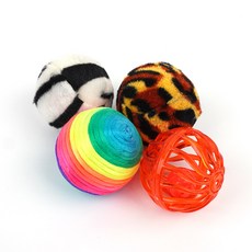 원형 볼 애완용 장난감 스낵볼, 4P 혼합형