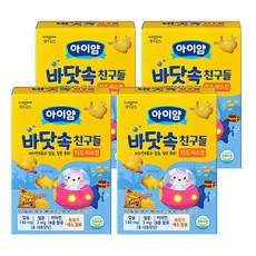 아이얌 바닷속 친구들 치즈 비스킷, 치즈맛, 50g, 4개