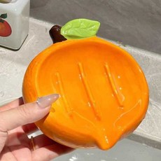 욕실 인테리어 오렌지 비누 상자 수납함, 1개