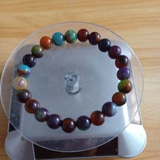 8mm多彩孔雀舒俱來手串，手工精選，配戴舒適, 1個