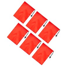 Drawstring 신발 가방 실용적인 폴리 에스터 의류 파우치 가방 Drawstring 가방 장난감 신발 부츠 양말을위한 여행용 보관 가방, 15x20 레드