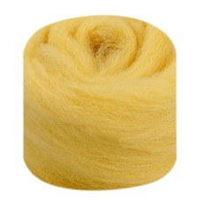 JYT 羊毛氈材料包 長纖維70S羊毛條 DIY手作材料, 59餅乾黃【10g/每包】, 1個