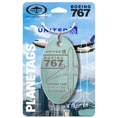 PLANETAGS 經典 Boeing 767 飛機 /Genuine Skin/ 吊飾, 1個