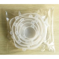 矽膠保鮮蓋 6件組 可重複使用 彈性密封碗蓋 多尺寸適用 微波冰箱皆宜, 1個, 一次6件組 矽膠保鮮蓋(隨機發色)