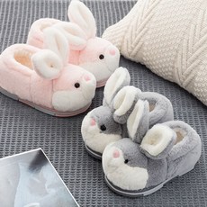 마켓마고25 대왕귀 아이 털 실내화 포인트 겨울 야외 슬리퍼 겨울실내슬리퍼