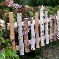 자작 나무 울타리 펜스 정원 텃밭 흙막이 대문 화단, 1개, B형-50cm (짧은 타입)