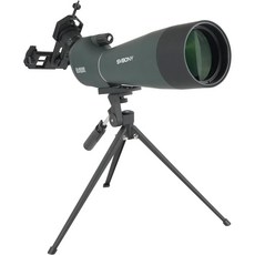 SVBONY SV28 스포팅스코프 삼각대 휴대폰 어댑터 초보자 워터프루프, 20-60x80, 1개