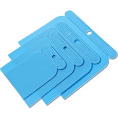 바디 필러 스프레더 세트 4피스 플라스틱 자동차 2 3 4 5인치 오토 차체 유지보수를 위한 필러 퍼티 글레이즈 코르크 및 페인트 적용(파란색), 1개