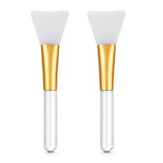 페이스 마스크 브러시 부드러운 실리콘 페이스 마스크 어플리케이터 투명 핸들 페이셜 마스크 브러시 바디 로션 버터 클레이 마스크용 DIY 균일한 커버(플랫 헤드), Flat head