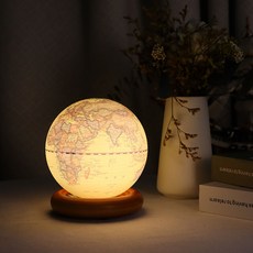 可開發票AR智能地球儀 學生用萬嚮地球儀 小夜燈臥室擺件 3D互動百科教具, 13CM滾珠仿古款觸控燈AR地球儀