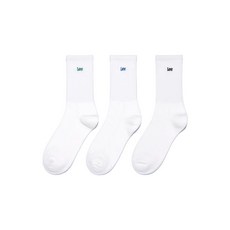 매장정품 리 LEE 남성 트위치 로고 삭스 3PACK 화이트 LE2503SK41WH 657959