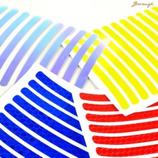 휠 형광 바퀴 반사 장식 스티커 데칼 튜닝 자전거, 엘로우, 1개