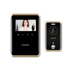 코콤 KCV-R431E+KC-R80E 비디오폰 아날로그 현관카메라포함, 블랙, B구역 설치의뢰