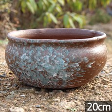 세인화분 빈티지 대형 다육 다육이 화분 - 원형 도자기, 1개, 빈티지(대)_브라운
