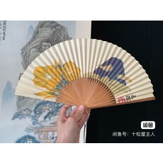 名家複製畫扇面摺扇 尺寸22, 如圖所示, 1個