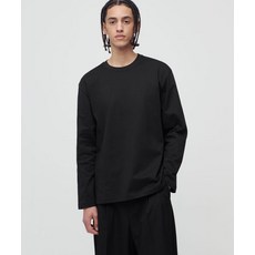 MUSINSA STANDARD 헤비웨이트 릴렉스드 크루 넥 긴소매 티셔츠 [블랙] 253318