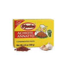 El Yucateco Achiote 페이스트(안나토 시즈닝) - 1팩 99.2g(3.5온스) - 코치니타 피빌 마리네이드 및 전통 라틴 요리를 위한 정통 멕시코 레드 아치오, El Yucateco Achiote 페이스트(안나토 시, 1개