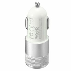 차량용 충전기 2 포트 듀얼 USB 소켓 라이터 어댑터 고속 범용 실버 액세서리, 01 빠른