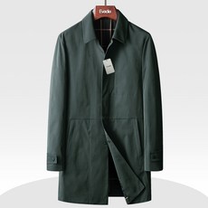 Evadia 봄가을 남자 트렌치 코트 카라넥 정장 반코트 오피스 하프코트 아우터 상의