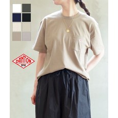 던튼 공방 코튼 천축 반소매 크루 넥 T 셔츠 포켓, M(M)_TAUPE(TAU)