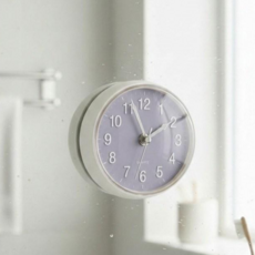 홍데이 방수시계 욕실 저소음 흡착식, 방수시계(그레이)