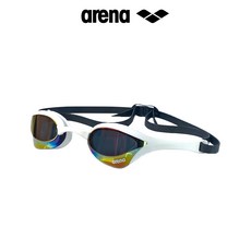 아레나 arena 성인 코브라 울트라 레이싱 미러 수경 AGL-180M A5AC2AG18 AS5SGG02UZ, 1개, WHT