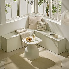 위드홈 와니 카페 현관 침실 벤치 틈새 수납장 500/800/1000, 크림 아이보리