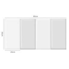 3d 입체 벽면 쿠션 스티커 방수 안전 벽쿠션 침대 헤드보드 폼블럭, 화이트 2개 + 그레이 2개