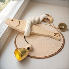 Silk Road 액막이 명태 집들이 개업 선물 도어벨 엽전 차량용룸미러걸이형, 원색