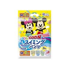 【CHL】日本境內版大王 GOO.N 游泳尿布 泳褲尿布 戲水尿布 防水尿布 紙尿布 寶寶泳褲 迪士尼包裝 12入 4入, 1個, M-4入(超商限取2個)