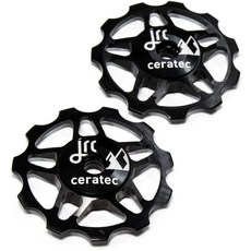 JRC 부품 11T 세라믹 풀리 휠 시마노 SRAM 및 캠파뇰로 91011 도로 시스템용 속도 호환 하이브리드 딜라일러, Black