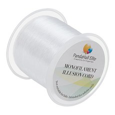 130m 투명 공예용 나일론 실 0.2mm 모노필라멘트 낚싯줄 구슬 끈 코드 보석 장신구 DIY 제작 팔찌 걸이 장식 재봉 퀼팅 헤어 위빙, 분명한, 1롤 분명한, 1롤