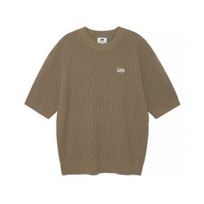 [국내매장정품] 리 LEE 라운드넥 반팔 니트 베이지 LE2402KT04BE 173862, M
