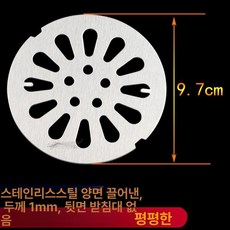 스텐 원형 배수구 커버 거름망, 라이트그린