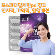 포스파티딜세린 PS 징코 기억력 집중력 인지력개선 아연 함유, 1개, 60정