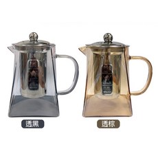 AWANA 艾薇兒耐熱玻璃泡茶壺 GT-750 750ml SGS認證, 1個, 透棕