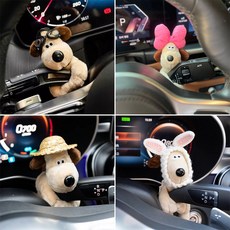 제이스샵 차쿠템 차량용 깜빡이 인형 와이퍼인형 자동차 소품, 1개, 밀짚모자