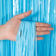 파리스 데코 수술 파티커튼, 4개, 마카롱라이트블루